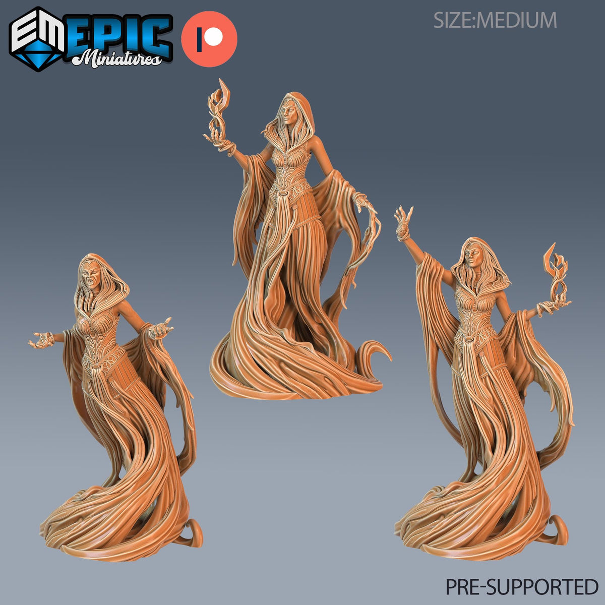 Nightmare Ghost Set of 3 DND Minis | Blood Moon Collection | TTRPG | Gothic Barovia Dementlieu Falkovnia Richemulot Bloodborne | Magic DND miniatures group photo