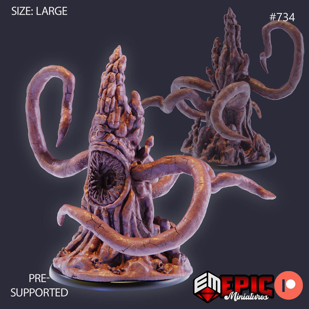 Tentacle Rock Option #734 front DND miniature Psionic Overlords 16k resin