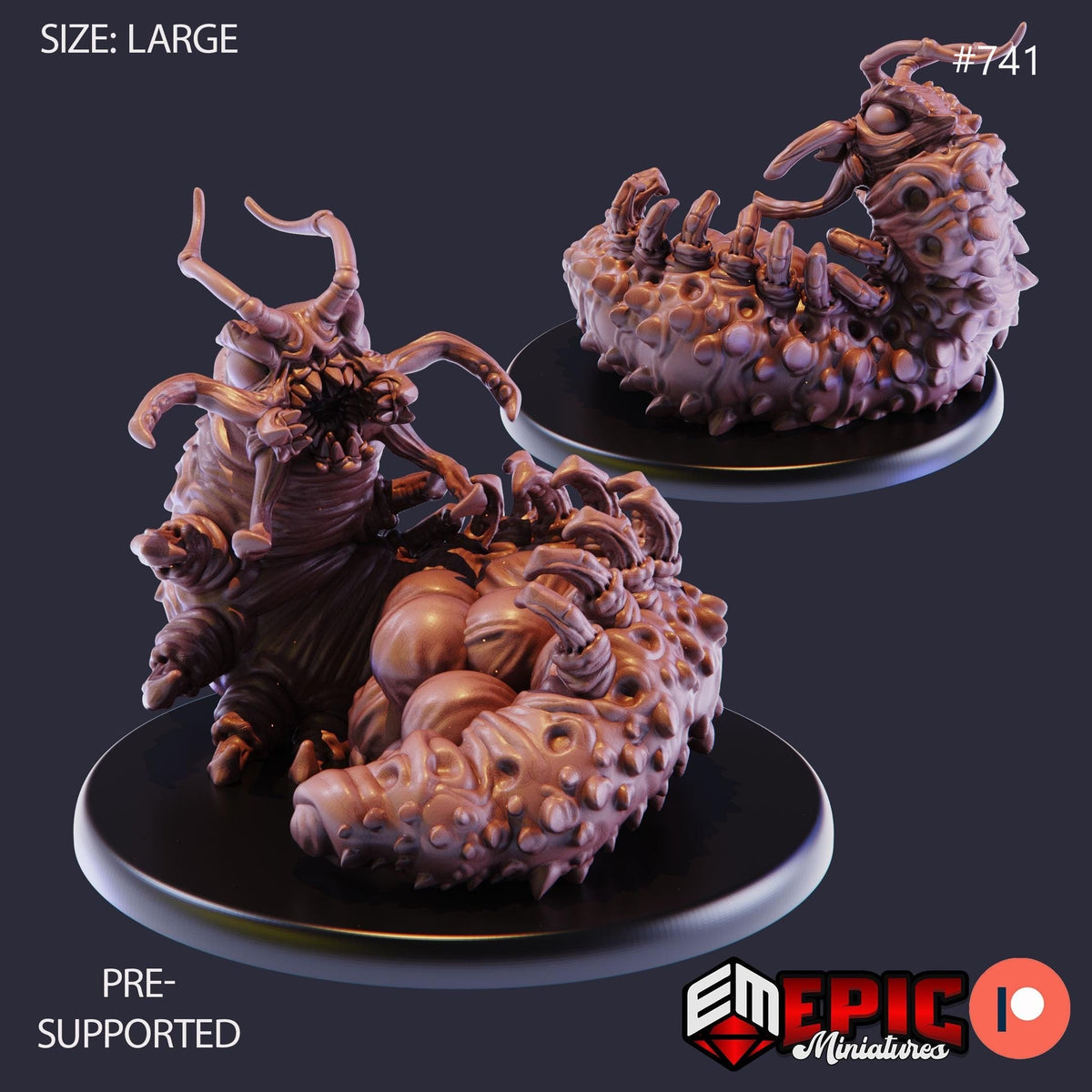 Carrion Bug Option #741 front DND miniature Psionic Overlords 16k resin