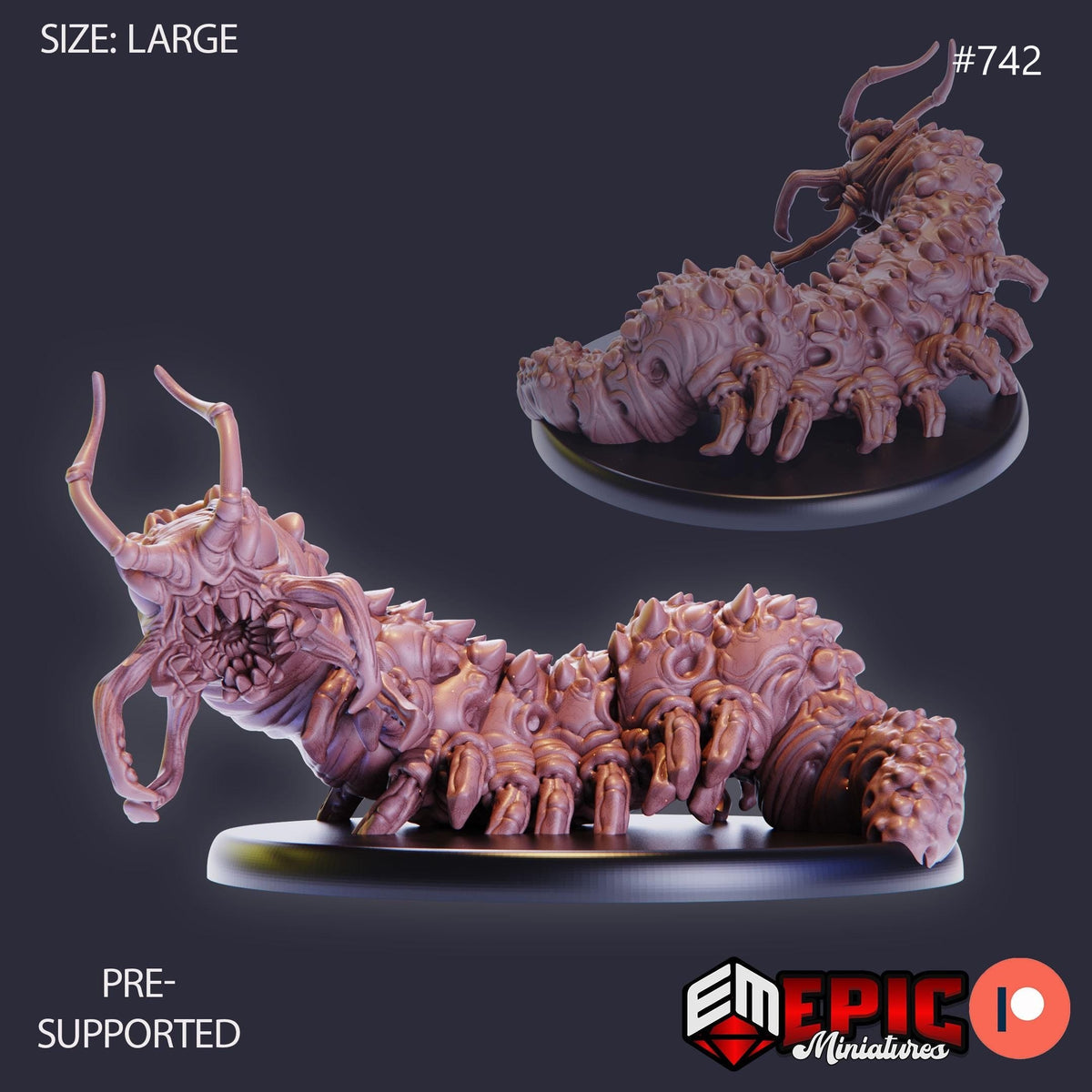 Carrion Bug Option #742 front DND miniature Psionic Overlords 16k resin