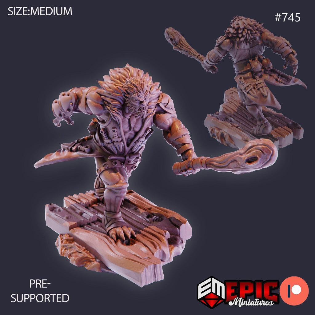 Batbear Option #745 front DND miniature Psionic Overlords 16k resin