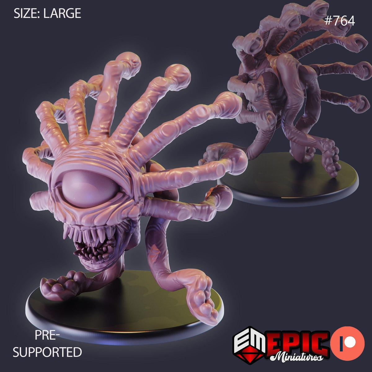 Psionic Tyrant Option #764 front DND miniature Psionic Overlords 16k resin