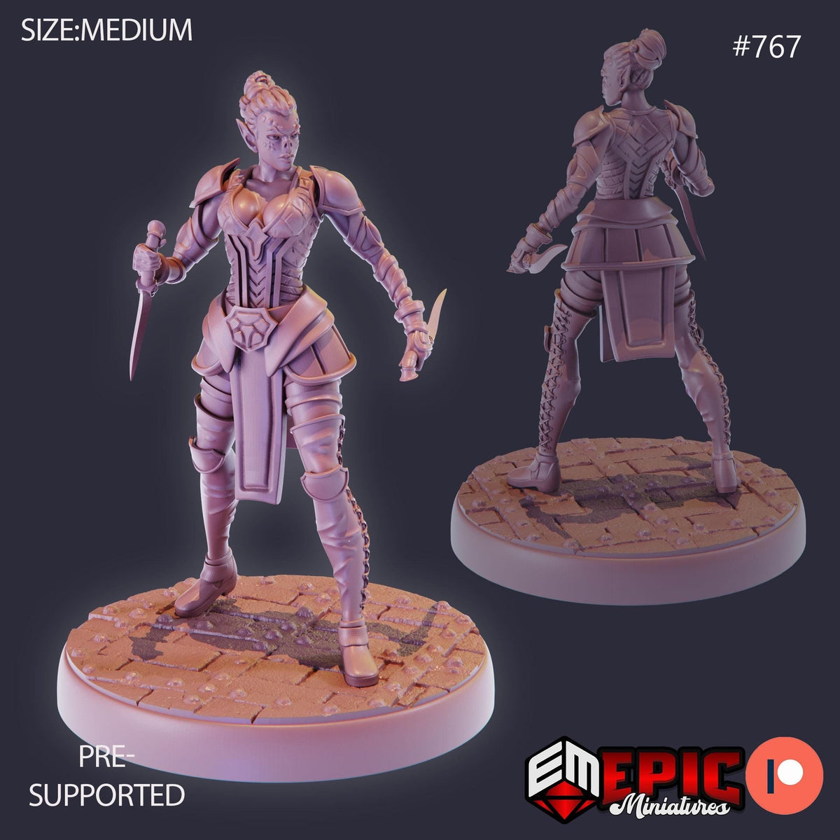 Slave Rebel Option #767 front DND miniature Psionic Overlords 16k resin