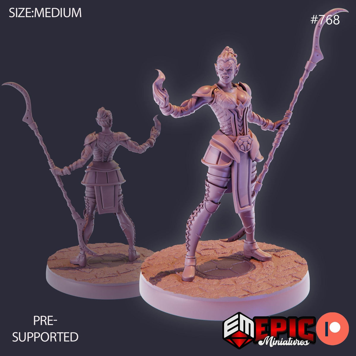 Slave Rebel Option #768 front DND miniature Psionic Overlords 16k resin