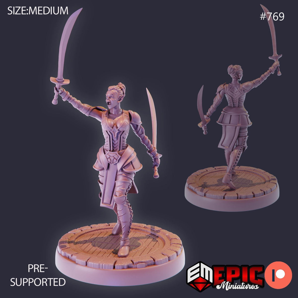 Slave Rebel Option #769 front DND miniature Psionic Overlords 16k resin
