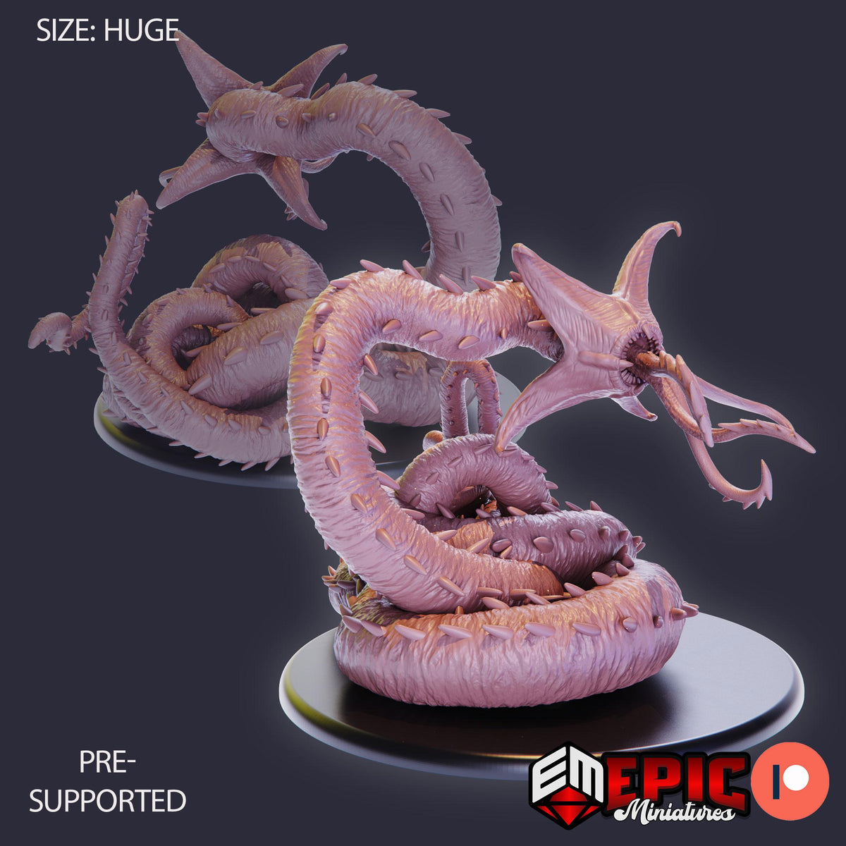 Worm Abomination DND miniatures group photo Psionic Overlords