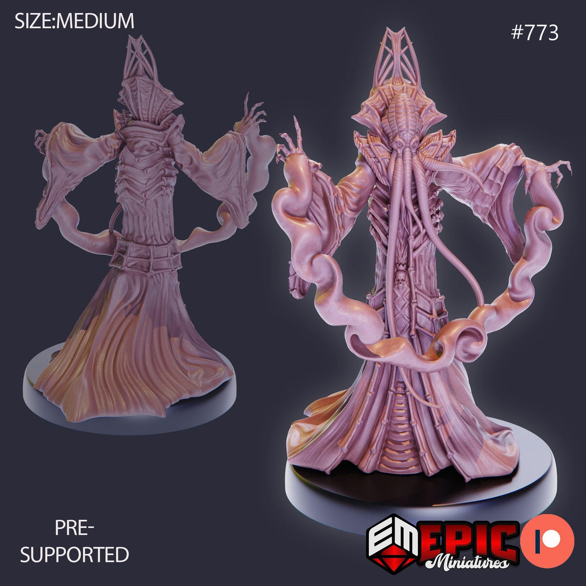 Mind Overlord Option #773 front DND miniature Psionic Overlords 16k resin