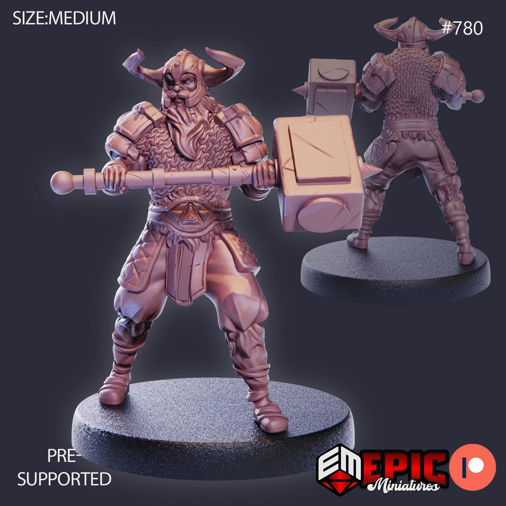 Viking Raider Male Option #780 front DND miniature Norse Raiders 16k resin