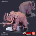 Dire Mammoth Option #788 front DND miniature Norse Raiders 16k resin