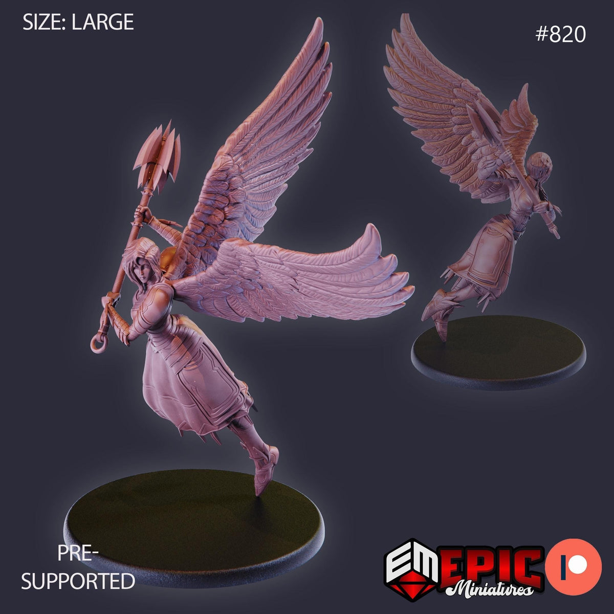 Valkyrie Option #820 front DND miniature Norse Raiders 16k resin