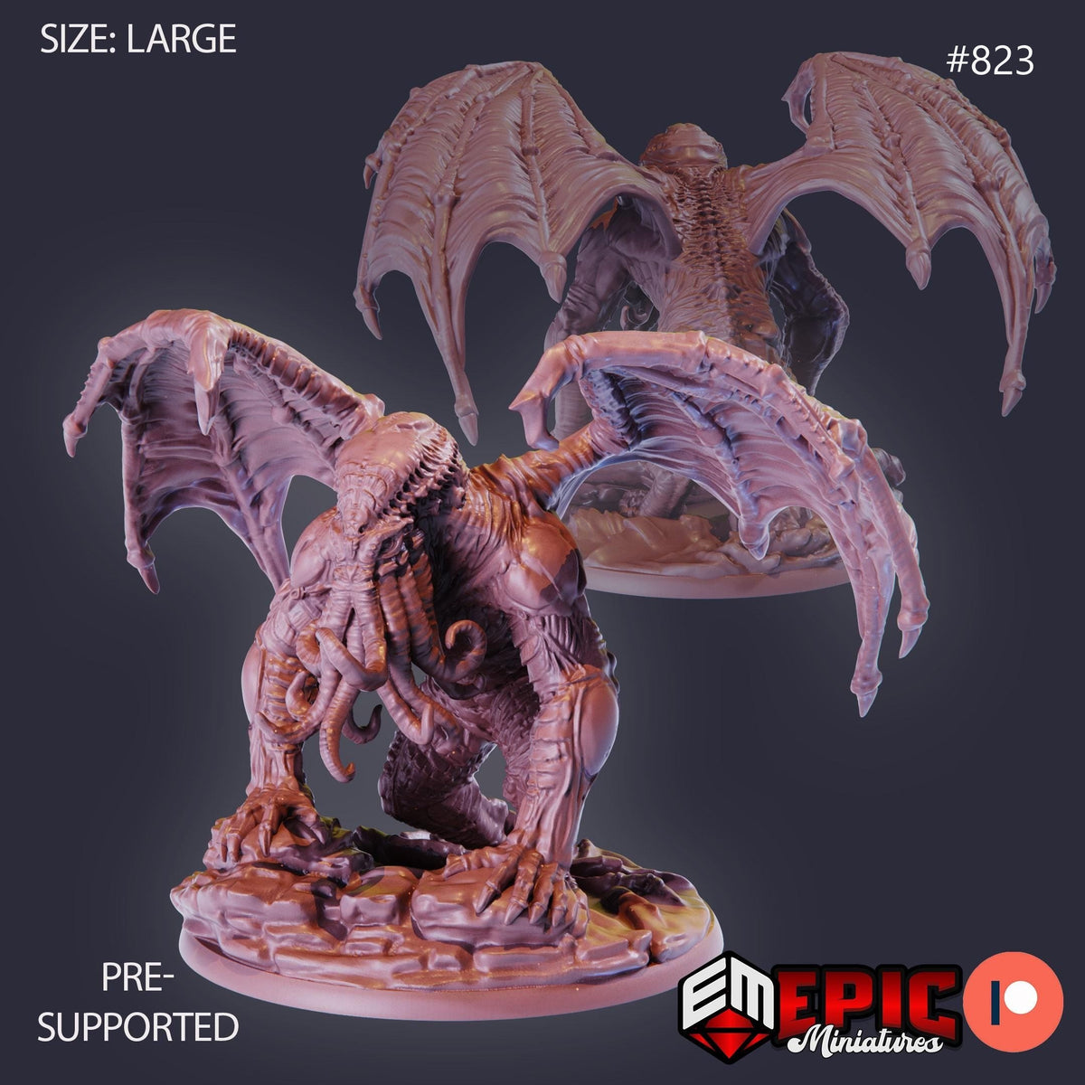Star Spawn Option #823 front DND miniature Endless Nightmare 16k resin