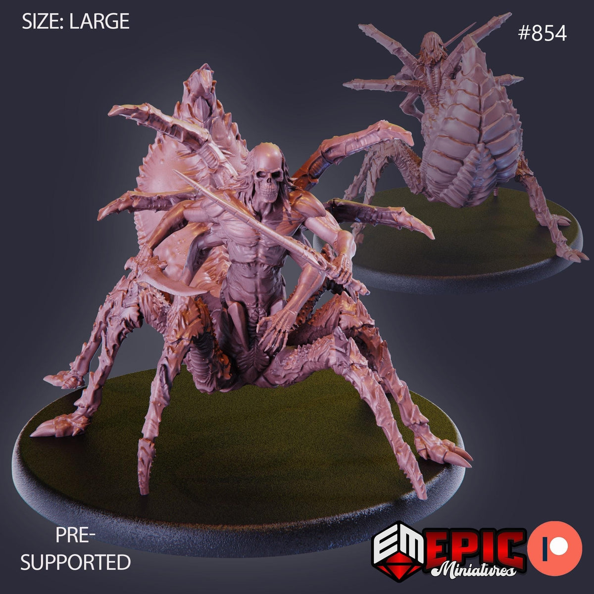 Leng Spider Option #854 front DND miniature Endless Nightmare 16k resin