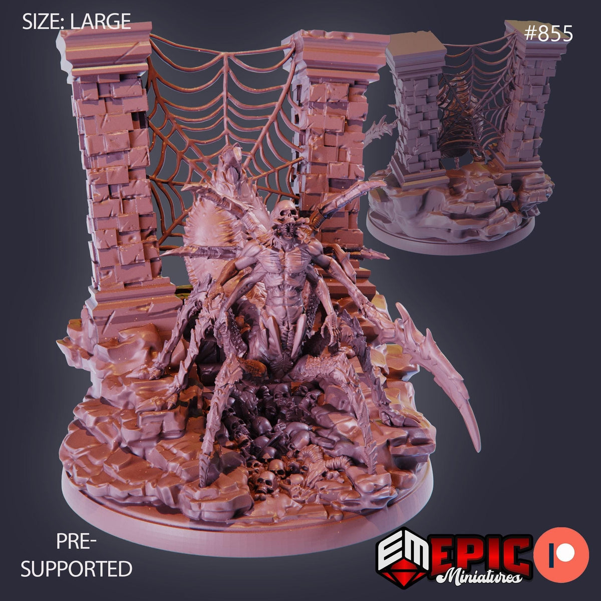 Leng Spider Option #855 front DND miniature Endless Nightmare 16k resin