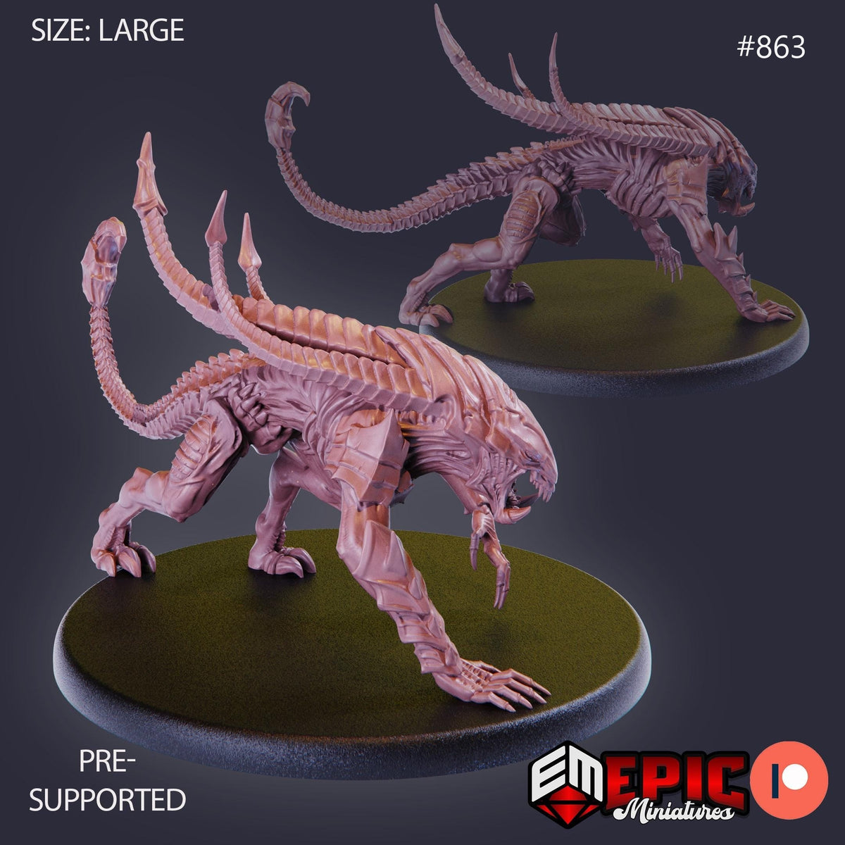 Alien Beast Option #863 front DND miniature Endless Nightmare 16k resin