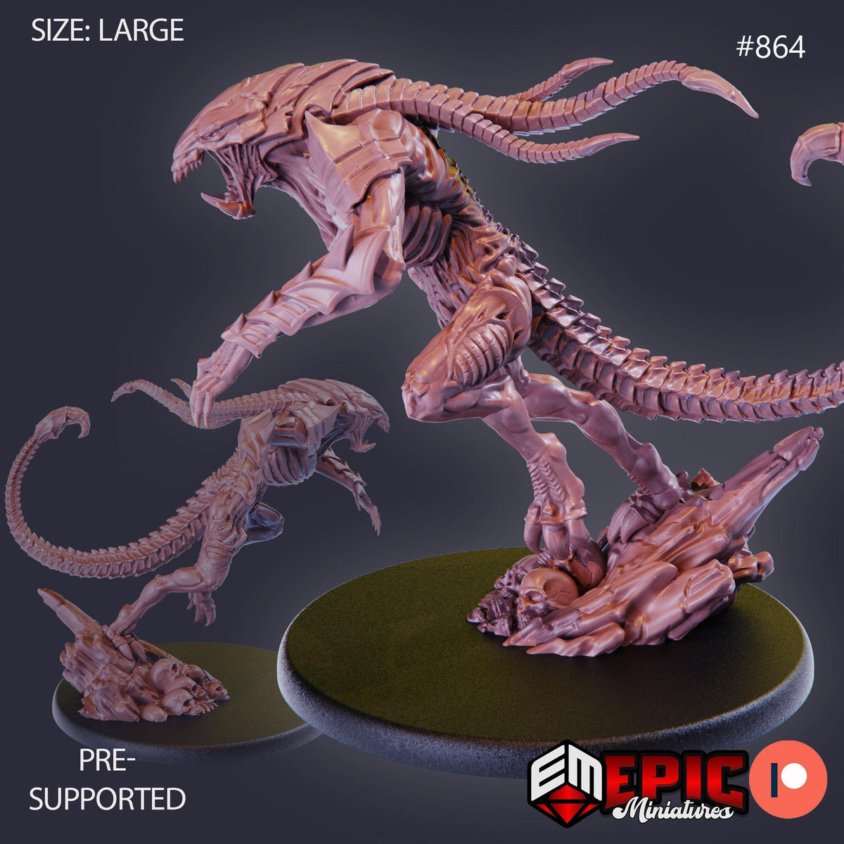 Alien Beast Option #864 front DND miniature Endless Nightmare 16k resin