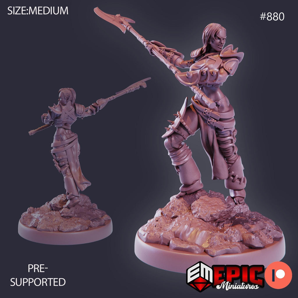 Elven Huntress Option #880 front DND miniature Lost Paradise 16k resin