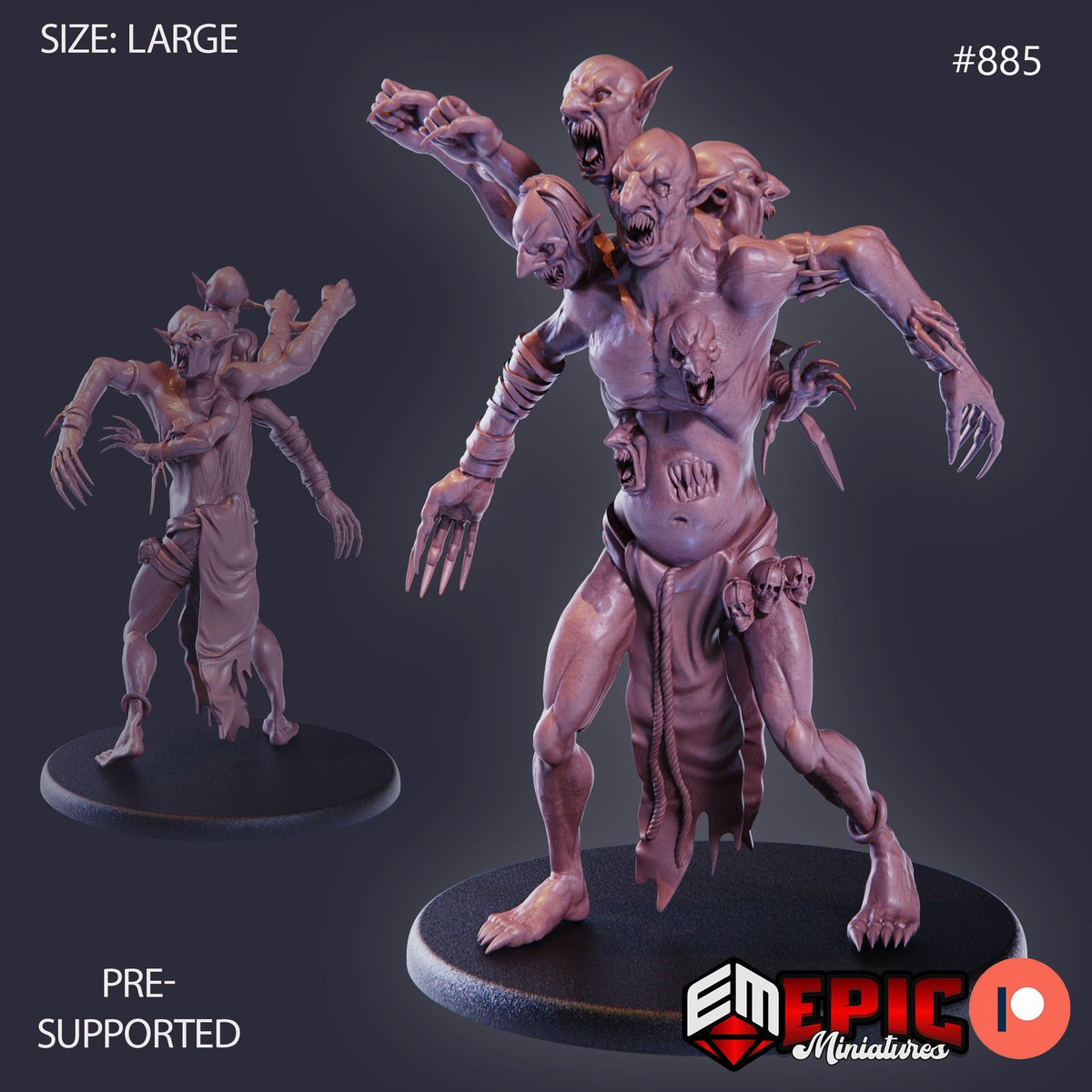 Dire Troll Option #885 front DND miniature Lost Paradise 16k resin