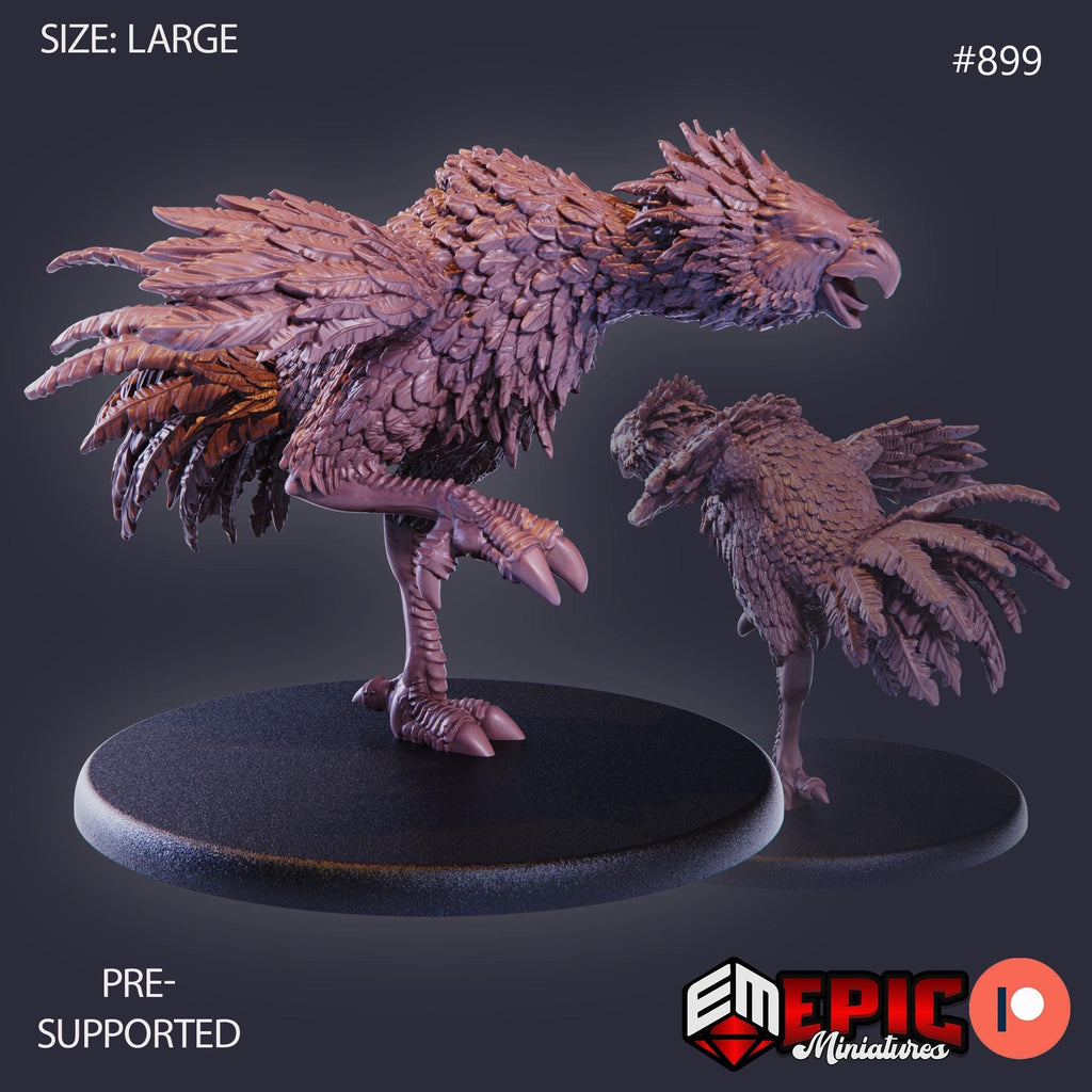 Terror Bird Option #899 front DND miniature Lost Paradise 16k resin