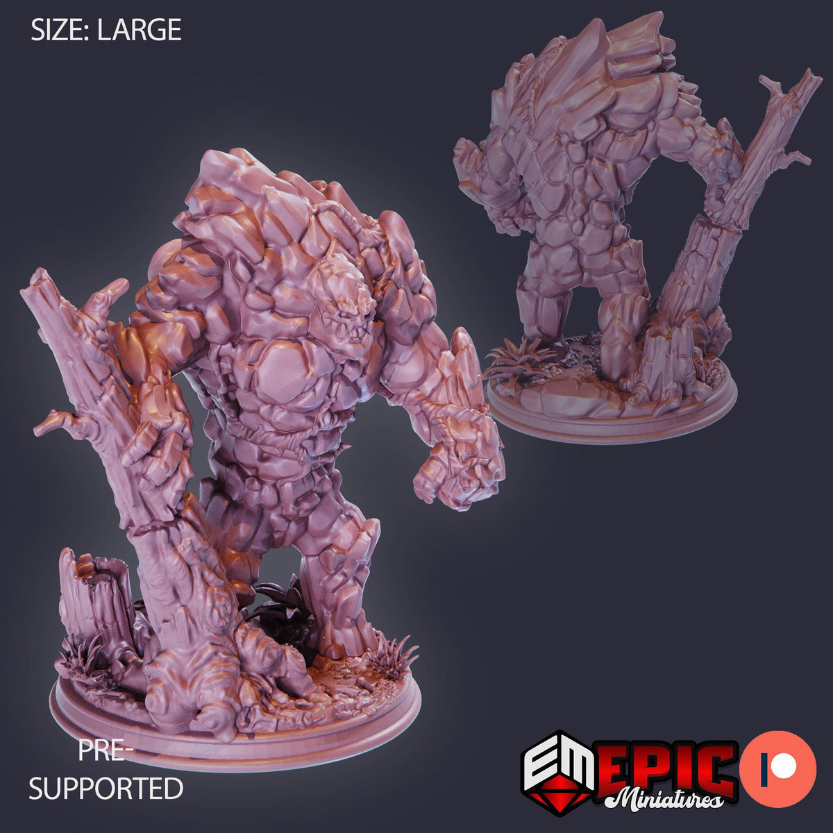 Earth Elemental Prime DND miniatures group photo Lost Paradise