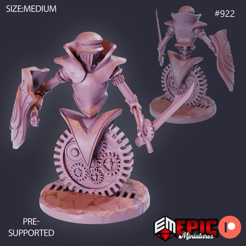 Gear Town Knight Option #922 front DND miniature Gear Town 16k resin