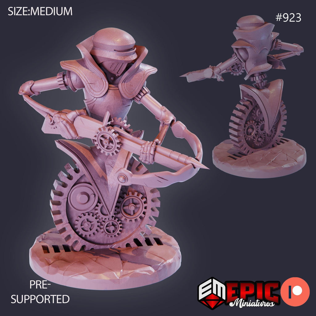 Gear Town Knight Option #923 front DND miniature Gear Town 16k resin