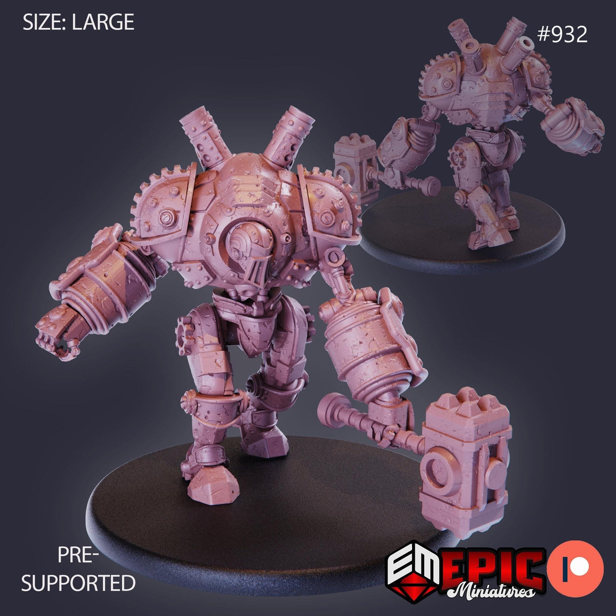 Battle Armor Option #932 front DND miniature Gear Town 16k resin