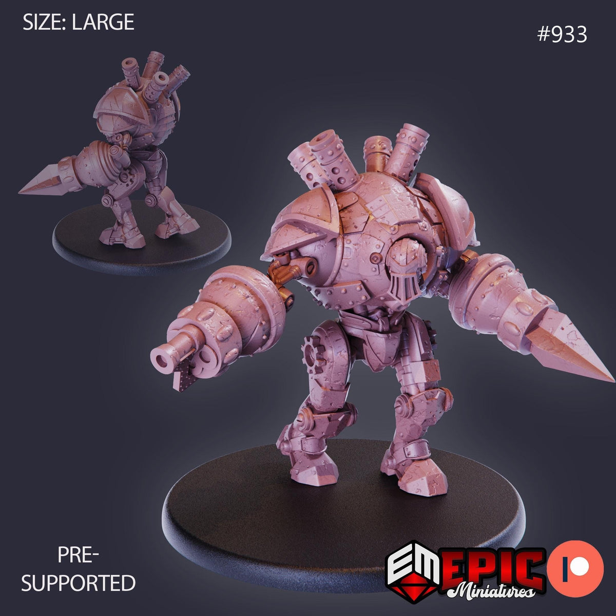 Battle Armor Option #933 front DND miniature Gear Town 16k resin