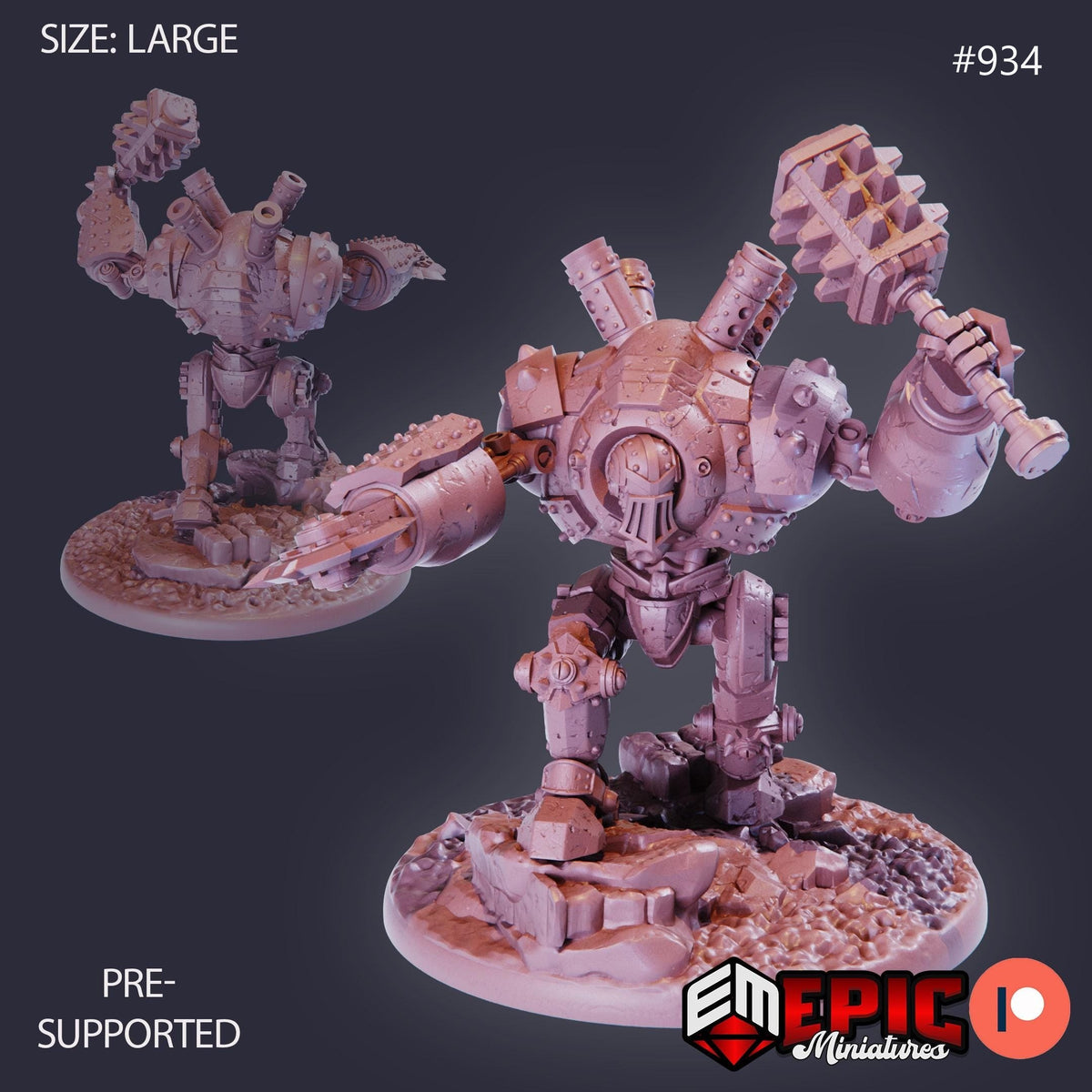 Battle Armor Option #934 front DND miniature Gear Town 16k resin