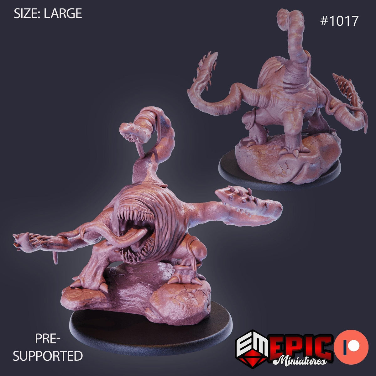 Otyugh Option #1017 front DND miniature Cannibal Jungle 16k resin