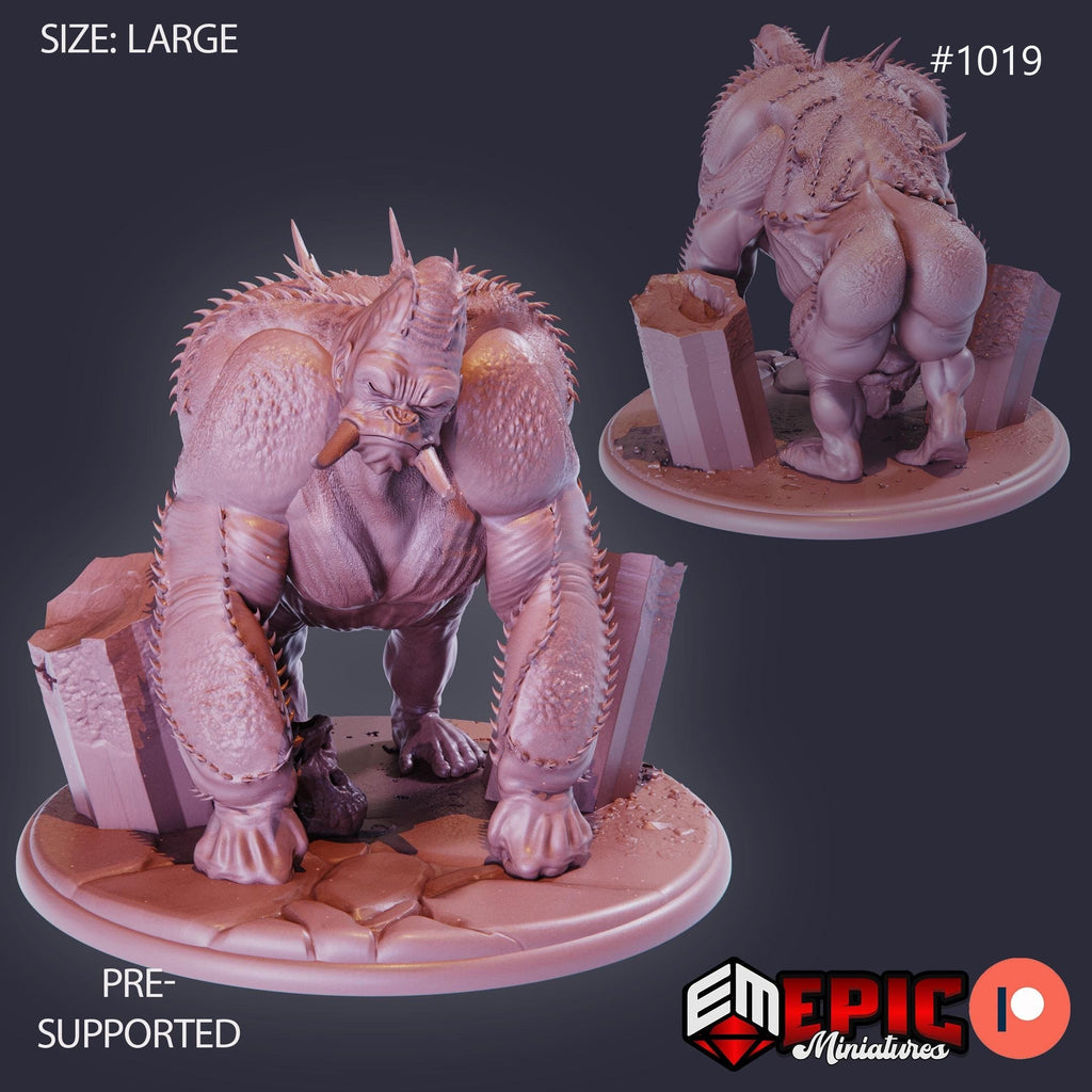 Jungle Kong Option #1019 front DND miniature Cannibal Jungle 16k resin