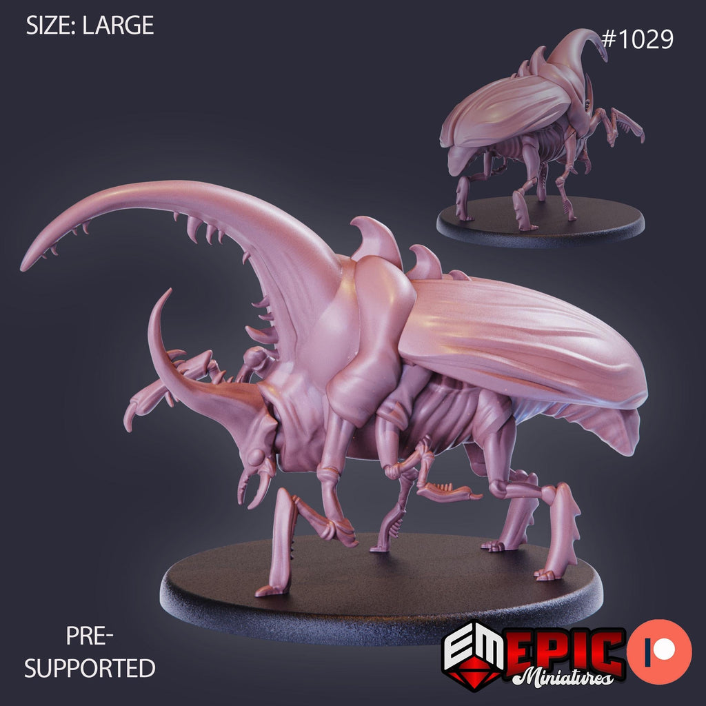 Giant Beetle Option #1029 front DND miniature Cannibal Jungle 16k resin