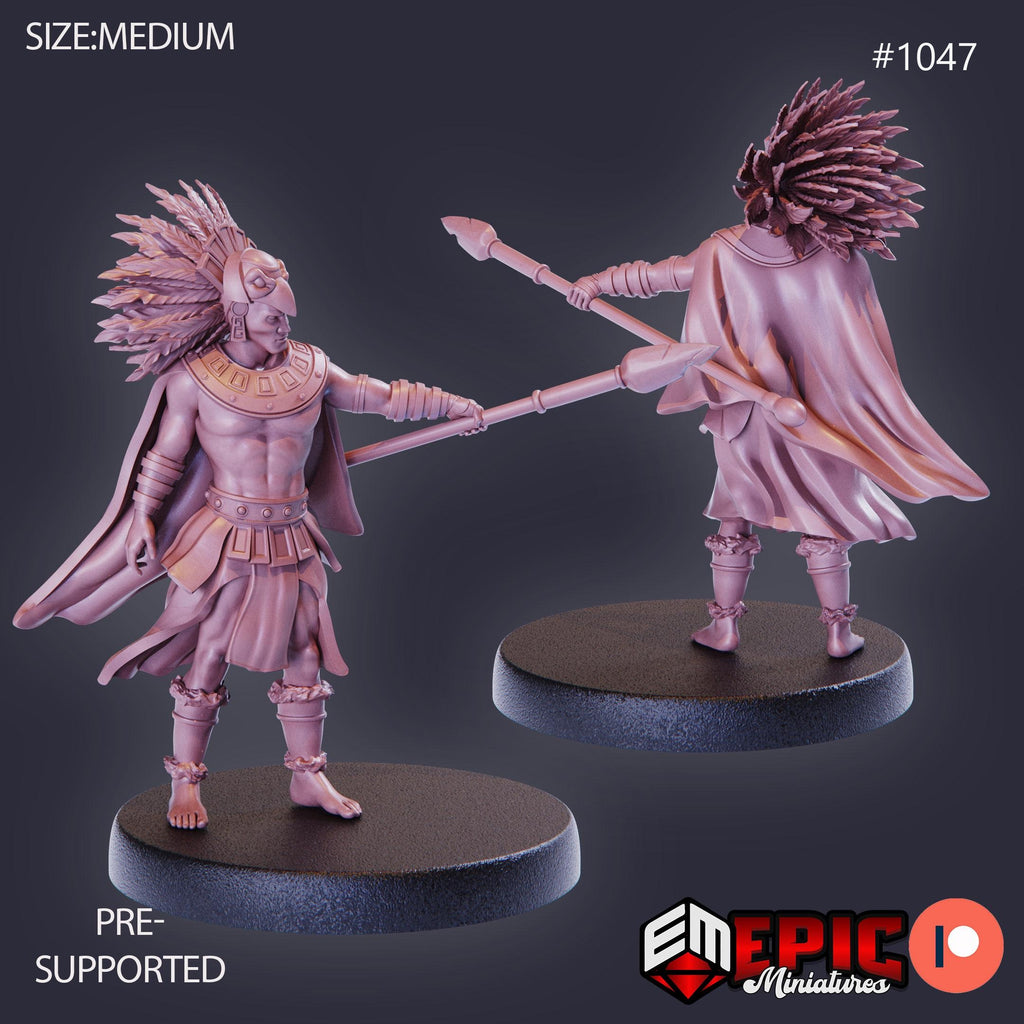 Eagle Warrior Option #1047 front DND miniature Cannibal Jungle 16k resin