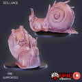 Boulder Snail DND miniatures group photo Savage Mountains
