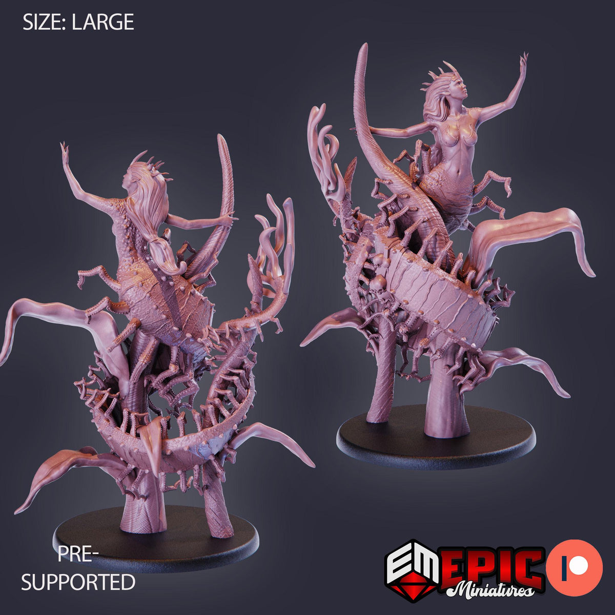 Centipede Mother DND miniatures group photo Savage Mountains