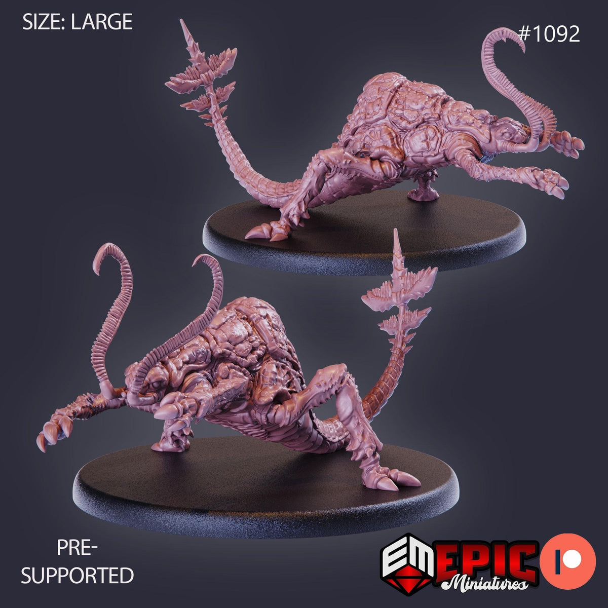 Rust Creeper Option #1092 front DND miniature Savage Mountains 16k resin