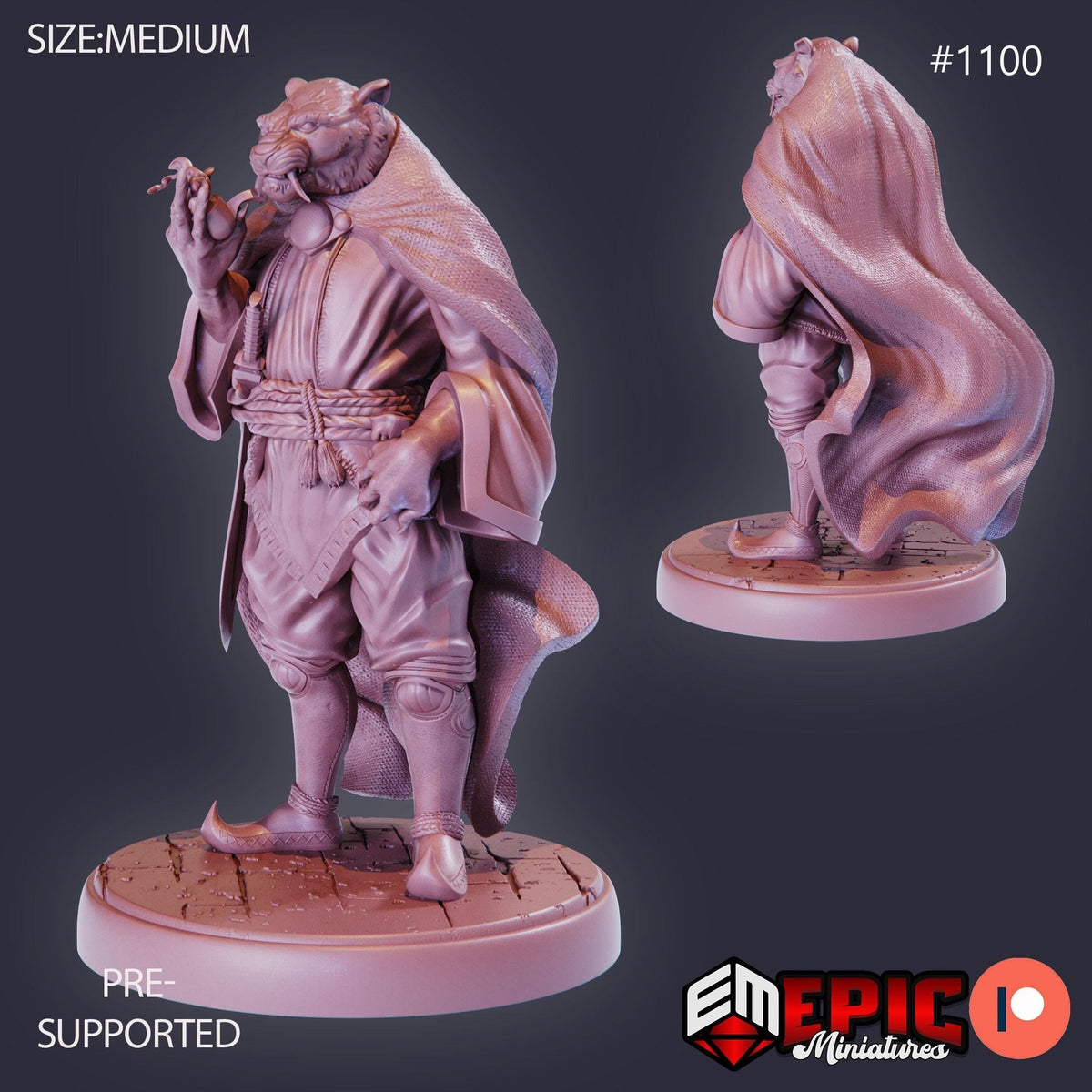 Rakshasa Option #1100 front DND miniature Hour of Demons 16k resin