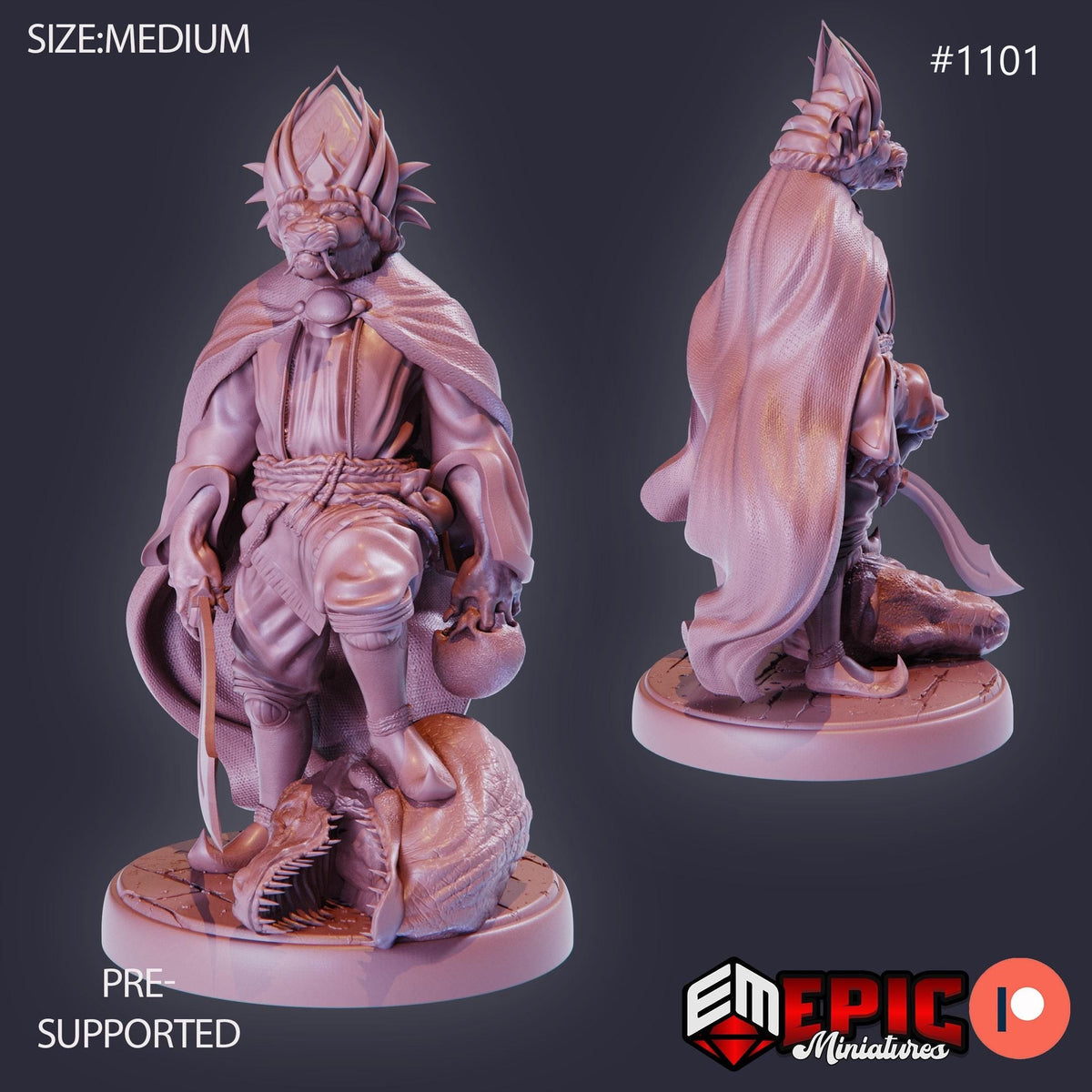 Rakshasa Option #1101 front DND miniature Hour of Demons 16k resin