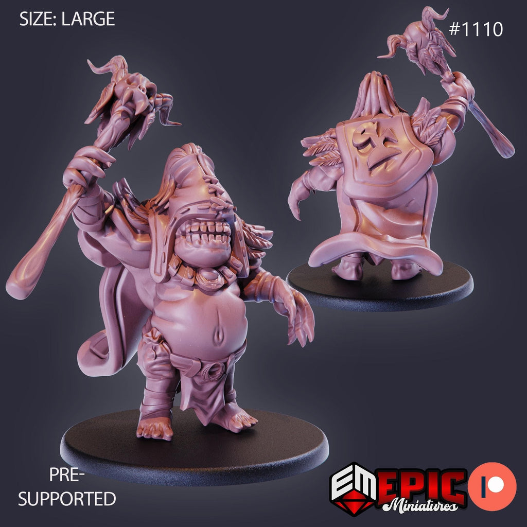 Ogre Warlock Option #1110 front DND miniature Hour of Demons 16k resin