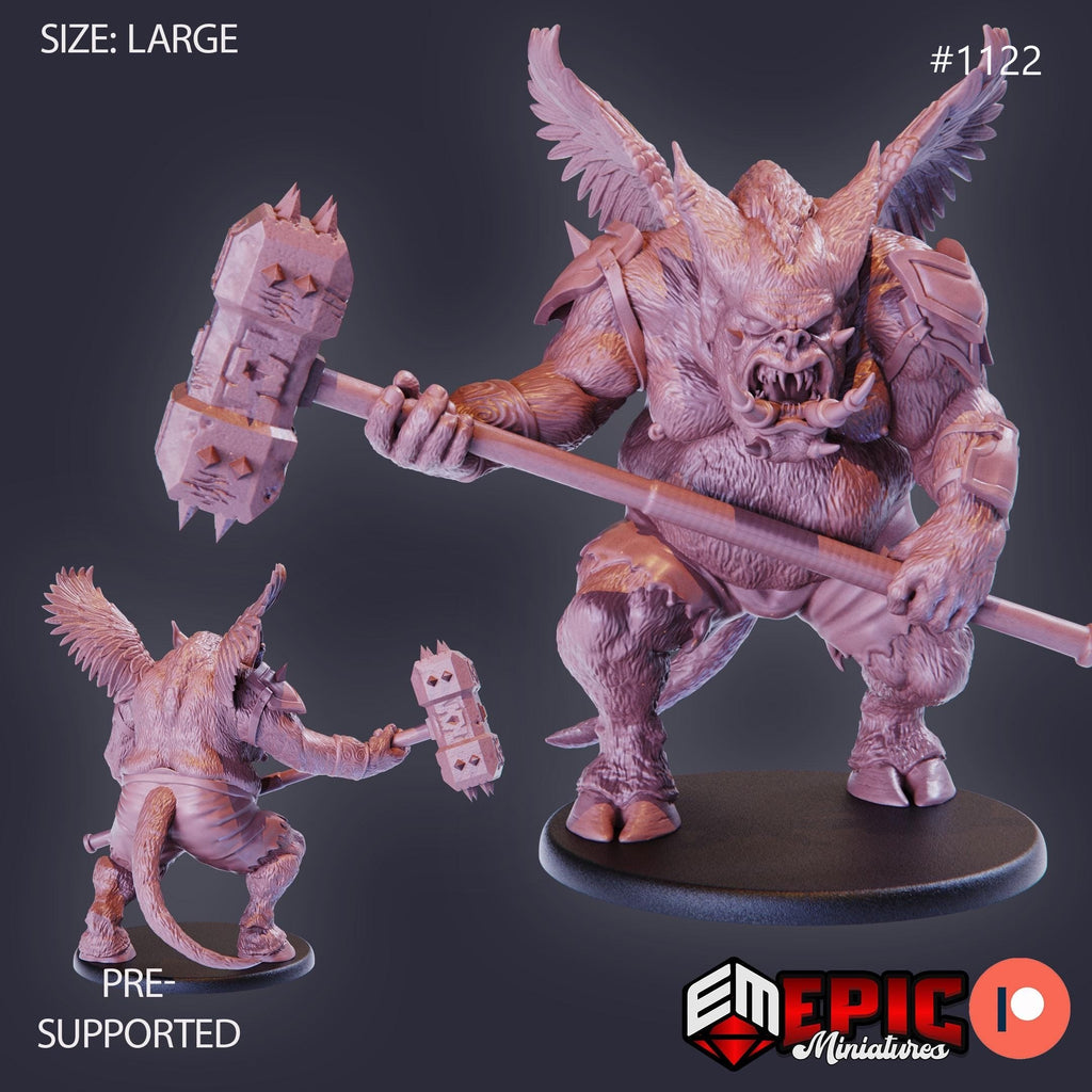 Pig Demon Option #1122 front DND miniature Hour of Demons 16k resin