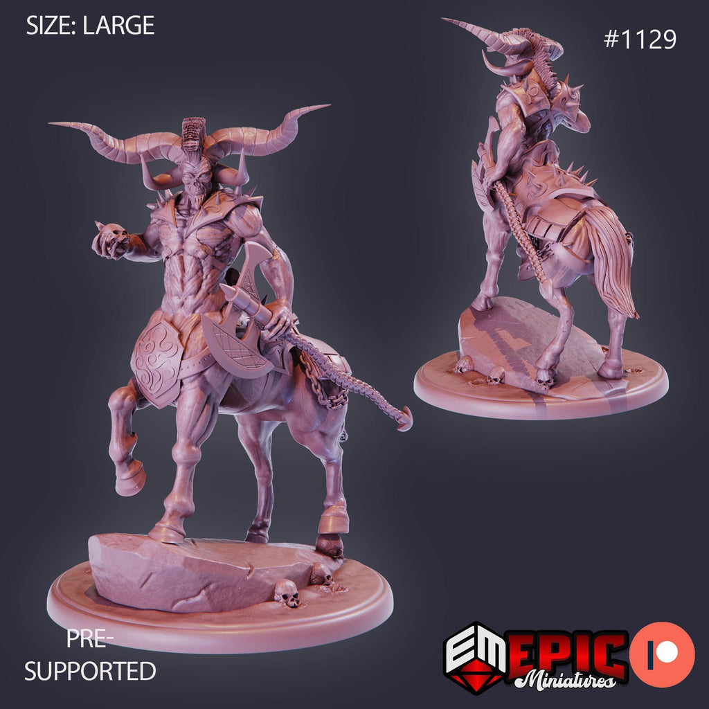 Demonic Centaur Option #1129 front DND miniature Hour of Demons 16k resin