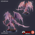 Draconic Demon Black Option #1131 front DND miniature Hour of Demons 16k resin