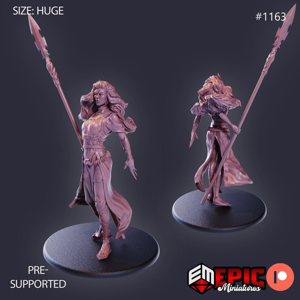 Cloud Giantess Option #1163 front DND miniature Sky Dominion 16k resin