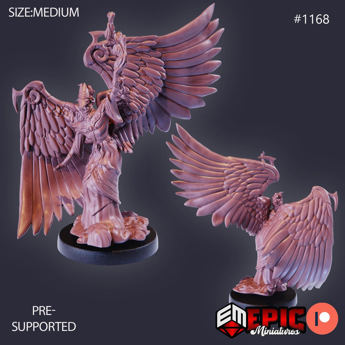 Dominion Angel Option #1168 front DND miniature Sky Dominion 16k resin