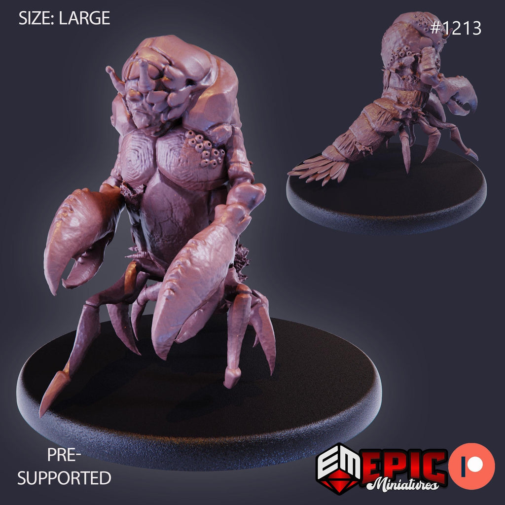 Yurian Lobster Option #1213 front DND miniature Underwater Mayhem 16k resin