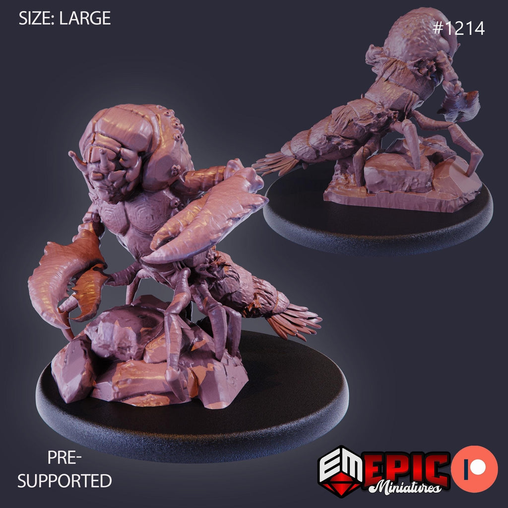 Yurian Lobster Option #1214 front DND miniature Underwater Mayhem 16k resin
