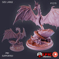 Winged Sea Serpent Option #1219 front DND miniature Underwater Mayhem 16k resin