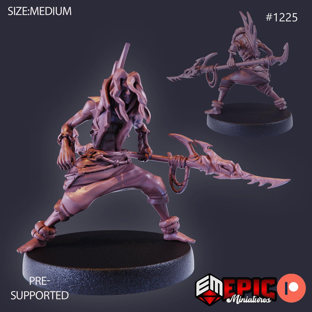Marine Warrior Option #1225 front DND miniature Underwater Mayhem 16k resin