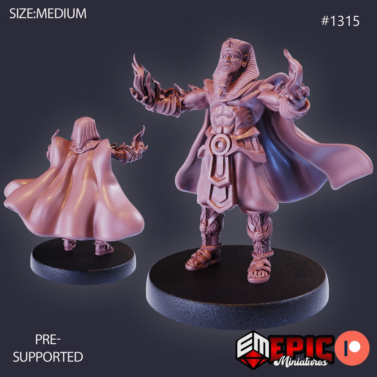 Great Pharaoh Option #1315 front DND miniature Sands of Destiny 16k resin