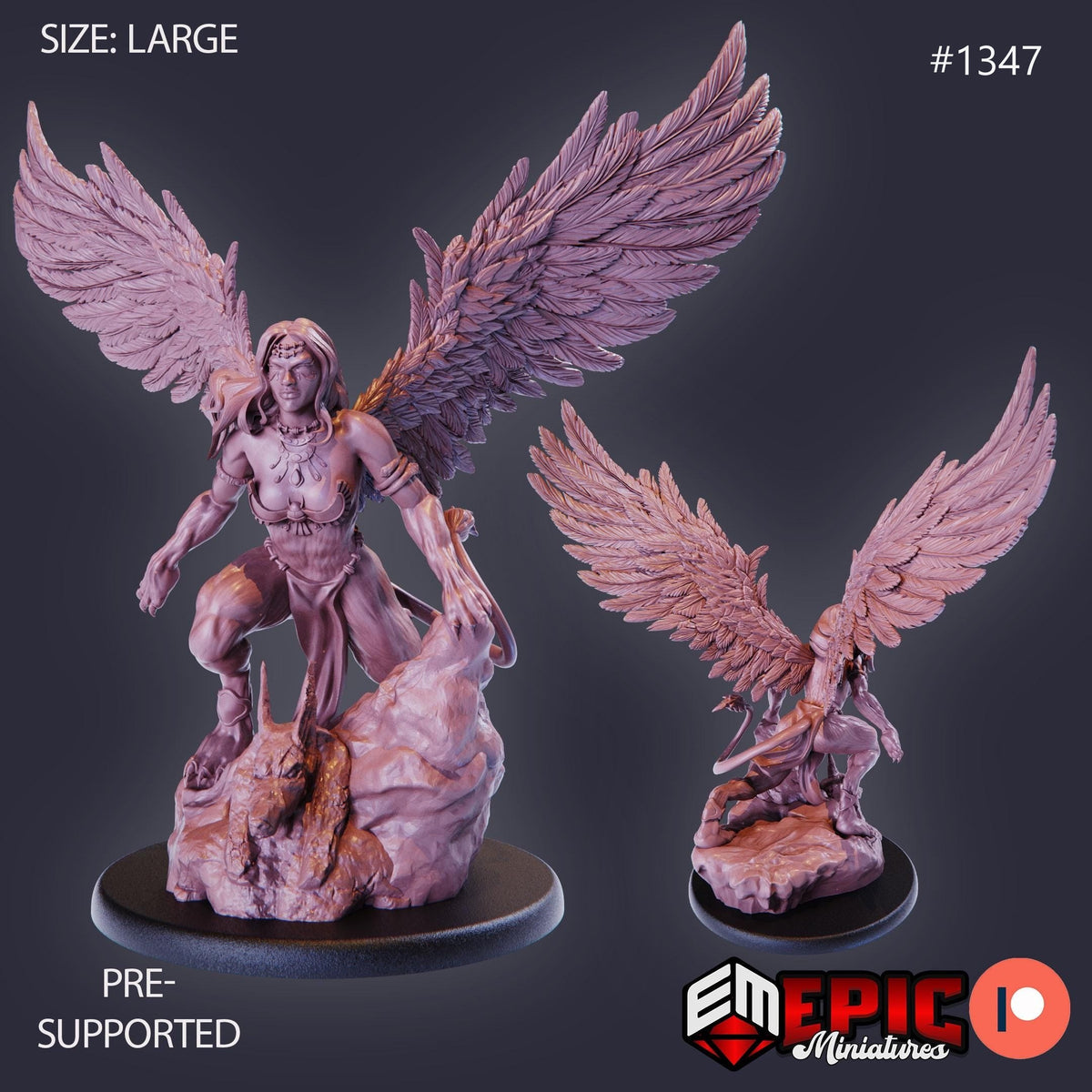Gynosphinx Option #1347 front DND miniature Sands of Destiny 16k resin