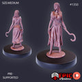 Priestess of Anubis Option #1350 front DND miniature Sands of Destiny 16k resin